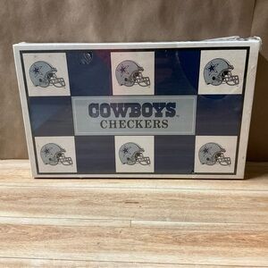 New! Vintage Cowboys Checkers Board Game Dallas NFL Football NEW Sealed